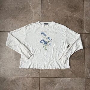 Brandy Melville Flower Long Sleeve Tee